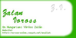 zalan voross business card