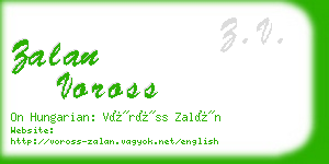 zalan voross business card